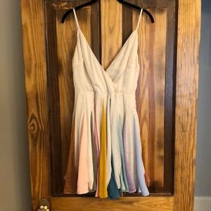Rainbow Pleated Dress